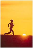 running at sunset a joy to behold