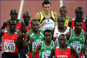 Leaders in the Men's 5000m final - helsinki 2005