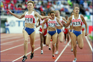 Tatyana Tomashova wins the Women's 1500m