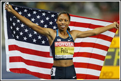 Allyson Felix wins Berlin 200m