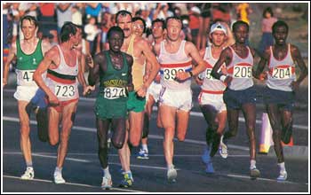 LA Olympic Marathon Leaders