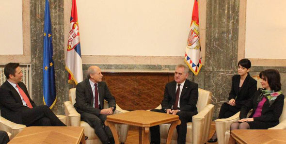 President Wirz was welcomed by the Mayor of Arandjelovac
