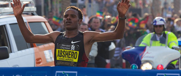 Ayele Abshero wins Dubai Marathon 2012