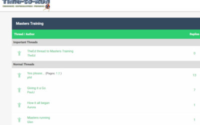 masters training forums
