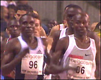 Kiptanui alongside Lagat