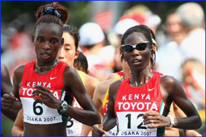 Jeptoo and Ndereba  - Marathon Osaka 2007